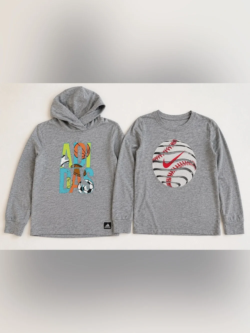 Adidas & Nike Youth Size 5 Long Sleeve  Shirt Bundle